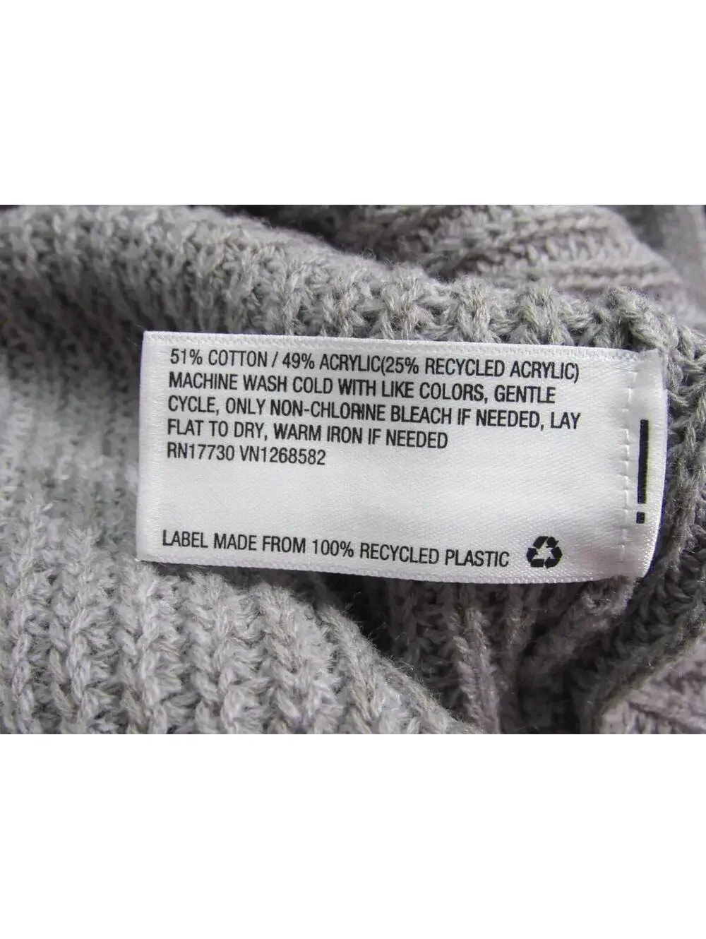 Wild Fable Crew Neck Boxy Pullover Sweater Light Gray Small